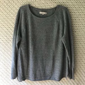 Loft textured grey sweater
